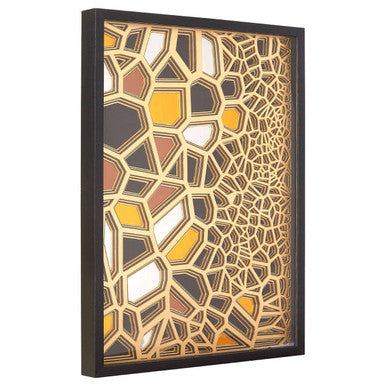 Modello Gold And black Paper Sculpture Wall Art