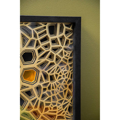 Modello Gold And black Paper Sculpture Wall Art - Image 4
