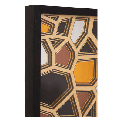 Modello Gold And black Paper Sculpture Wall Art