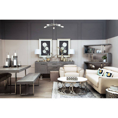 Nason Silver Leaf Design Wall Art with Wooden Frame