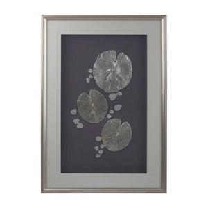 Nason Silver Leaf Design Framed Wall Art