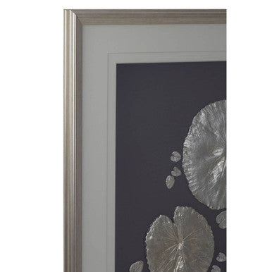 Nason Silver Leaf Design Framed Wall Art