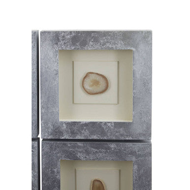 Nason Set Of 4 Grey Agate Wall Art