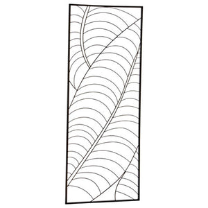 Trento Small Black Leaf Design Wall Art