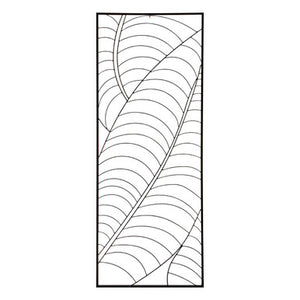Small Black Metal Frame Leaf Design Wall Art | Trento