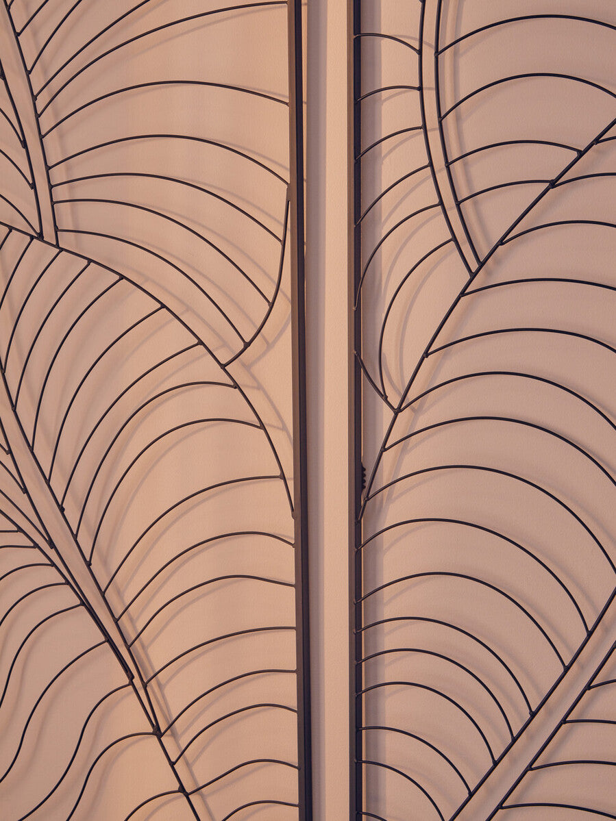Trento Small Black Leaf Design Wall Art