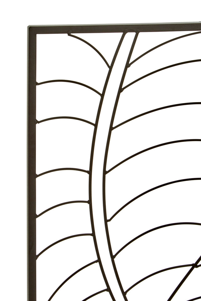 Trento Small Black Leaf Design Wall Art