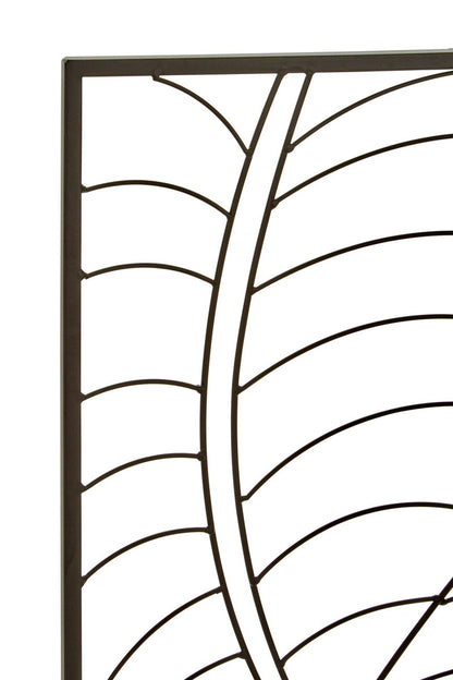 Trento Small Black Leaf Design Wall Art