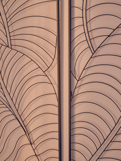 Trento Small Black Leaf Design Wall Art
