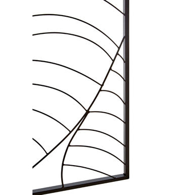 Trento Small Black Leaf Design Wall Art