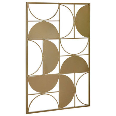 Trento Gold Finish Semicircle Wall Art