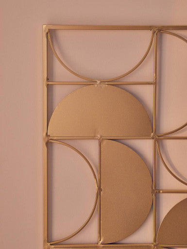 Trento Gold Finish Semicircle Design Wall Art