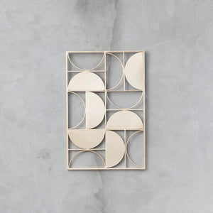 Gold Finish Semicircle Design Wall Art | Trento