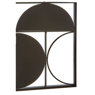 Trento Black Finish Semicircle Design Wall Art