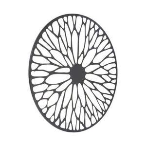 Trento Large Black Floral Design Wall Art