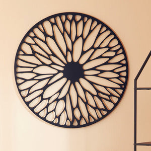 Trento Small Black Frame Floral Design Wall Art