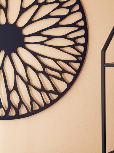 Trento Small Black Frame Floral Design Wall Art