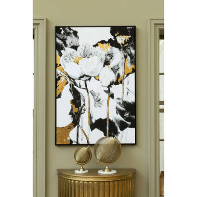 Astratto Metallic Flower Wall Art