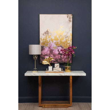 Astratto Cream And Mauve Wall Art