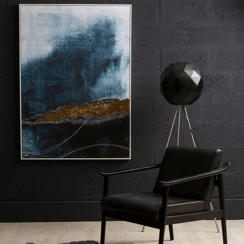 Astratto Blue And Gold Wall Art