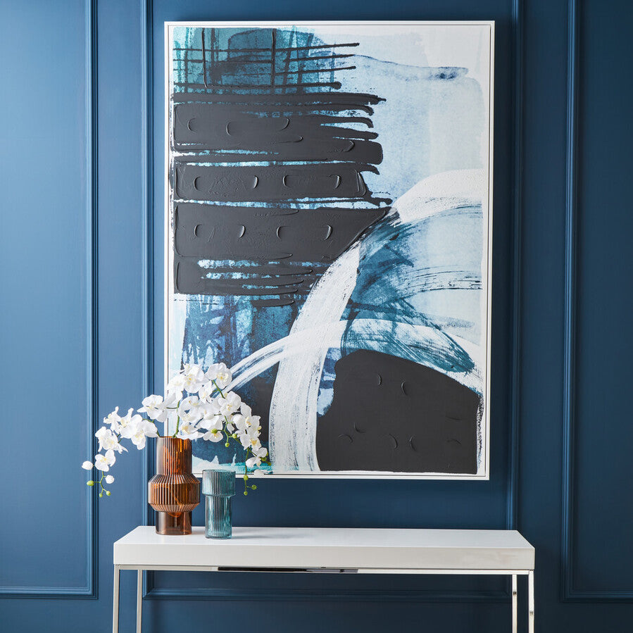 Astratto Blue and Black Wall Art