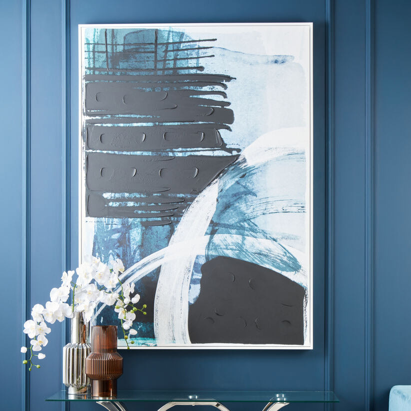 Astratto Blue and Black Wall Art - Image 1