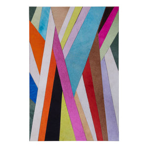 Safira Genuine Leather Striped Wall Art