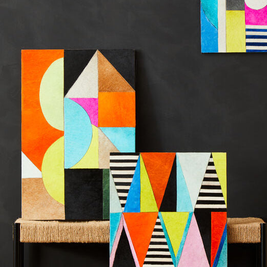 Safira Genunie Leather Abstract Wall Art - Image 2