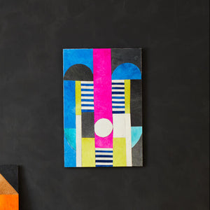 Safira Genuine Leather Multicoloured Wall Art