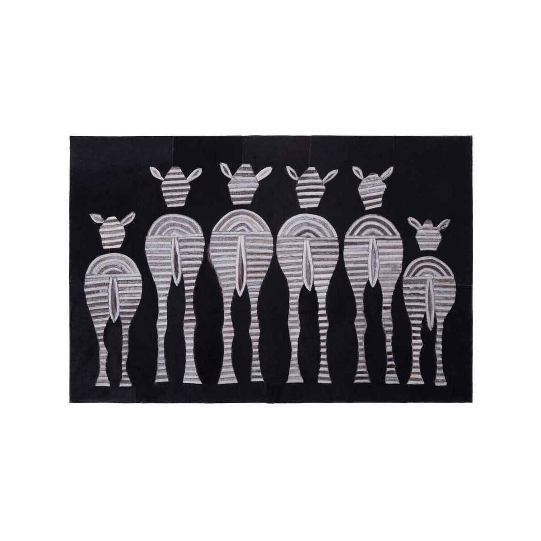 Safira Leather Patchwork Zebra Wall Art