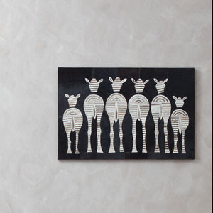 Safira Leather Patchwork Zebra Wall Art