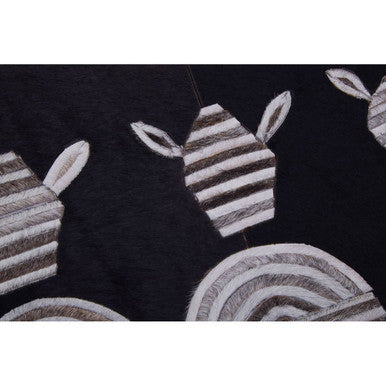 Safira Leather Patchwork Zebra Wall Art - Image 8