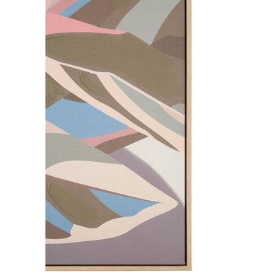 Astratto Pastel Leaves Canvas Wall Art - Image 4
