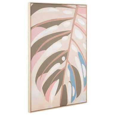 Astratto Canvas Leaf Design Wall Art
