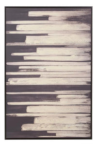 Astratto Black and Natural Canvas Wall Art