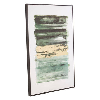 Astratto Canvas Green and Gold Wall Art