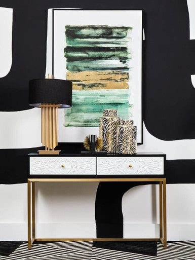Astratto Canvas Green and Gold Wall Art