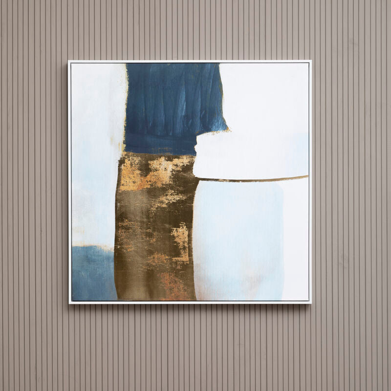 Astratto Blue And Gold Foil Wall Art - Image 1