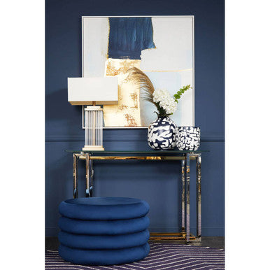 Astratto Blue And Gold Foil Wall Art