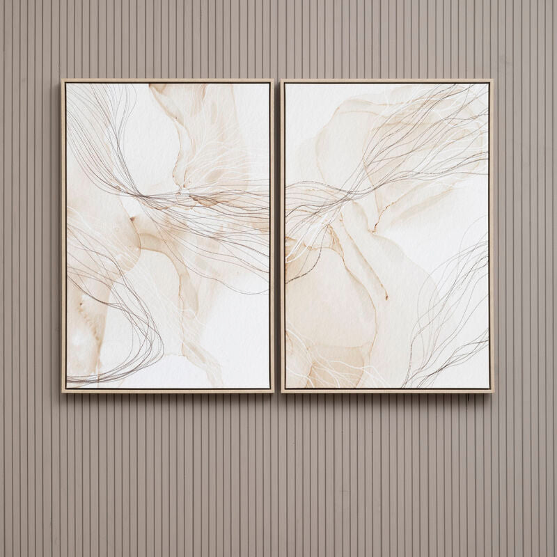 Astratto Set of Two Natural Abstract Wall Art