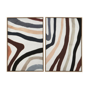 Astratto Set Of Two Multi Coloured Wall Art