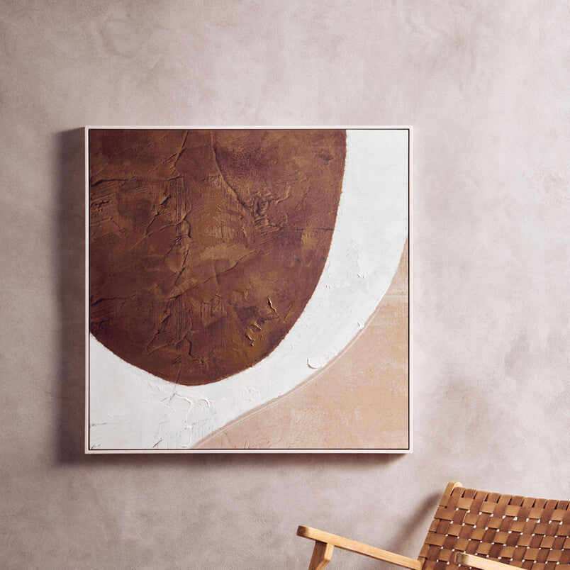 Astratto Brown and Natural Textured Wall Art - Image 1
