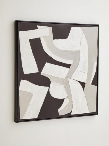 Astratto Monochrome Abstract Textured Wall Art