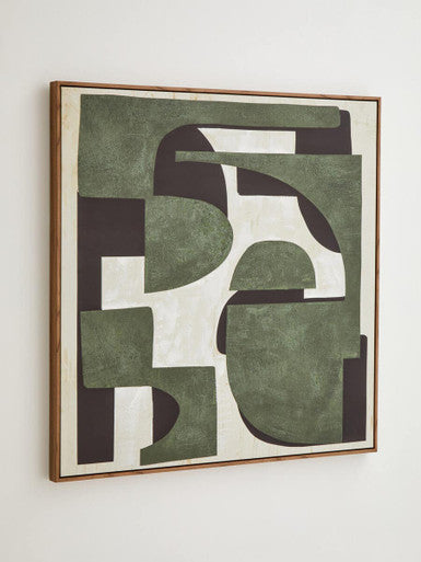 Astratto Green Textured Abstract Wall Art