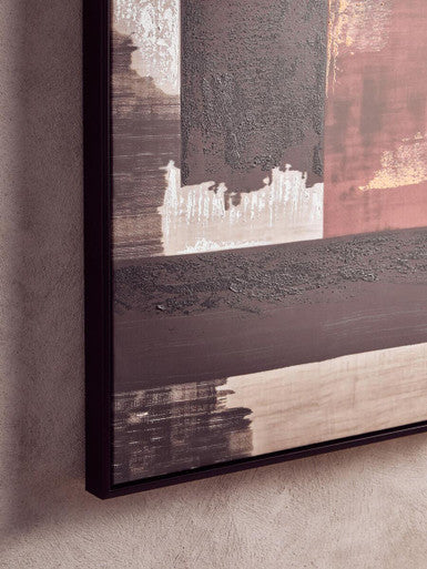 Astratto Set Of 2 Red Multi Colour Wall Art