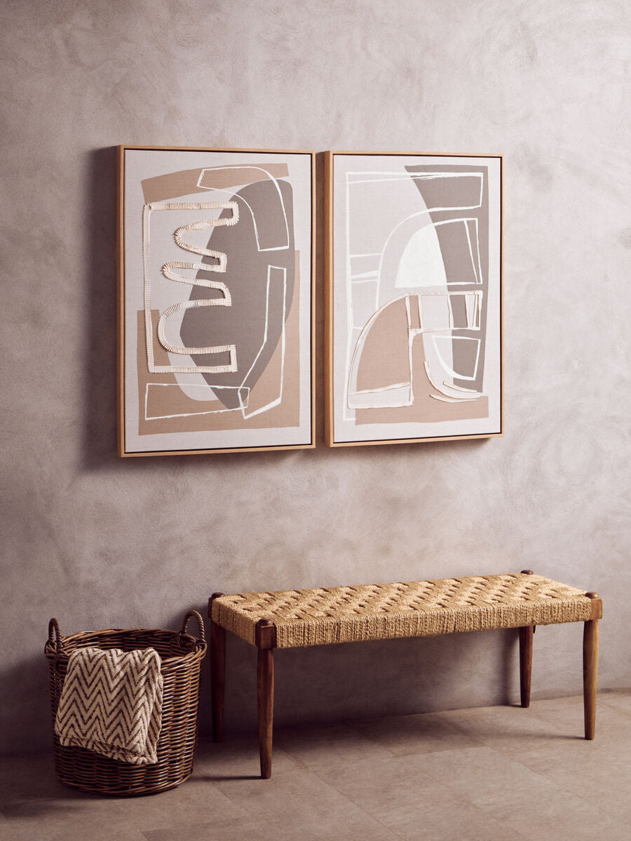 Astratto Set of 2 Neutral Abstract Canvas Wall Art - Image 3