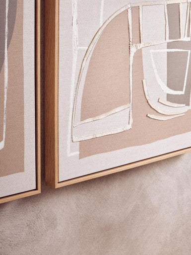 Astratto Set of 2 Neutral Abstract Canvas Wall Art - Image 9