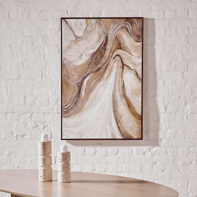 Astratto Neutral Abstract Textured Wall Art - Image 1