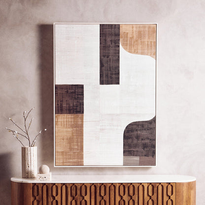 Astratto Neutral Abstract Textured Canvas Wall Art