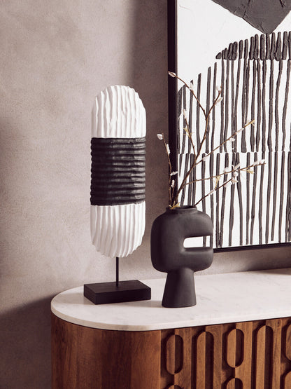 Astratto Black and White Abstract Textured Wall Art